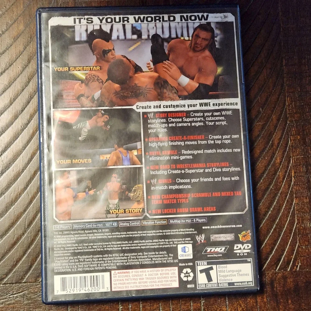 WWE Smackdown vs‎ Raw 2010 Playstation 2 PS2 Wrestling Game John Cena THQ